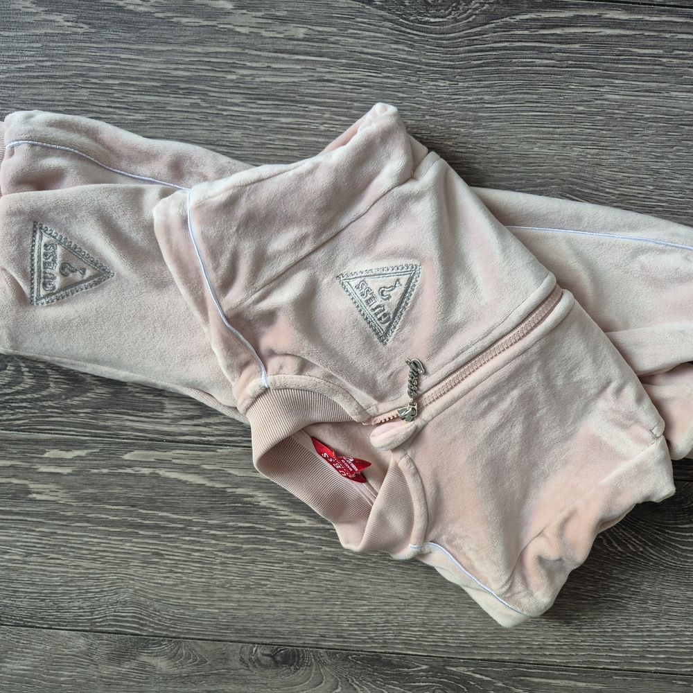 Guess Pink Velour Tracksuit